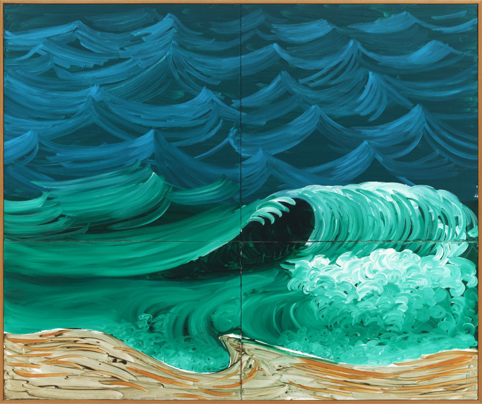 大卫霍克尼油画1989A Bigger Wave
